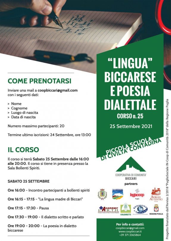 Corso n.25-Lingua Biccarese e Poesia Dialettale