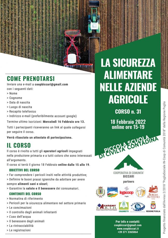 Corso n.31-Sicurezza Alimentare