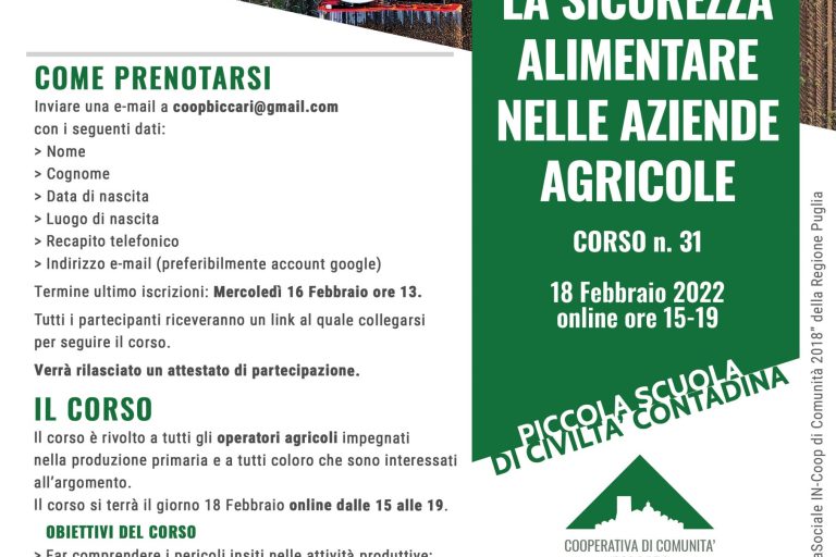 Corso n.31-Sicurezza Alimentare