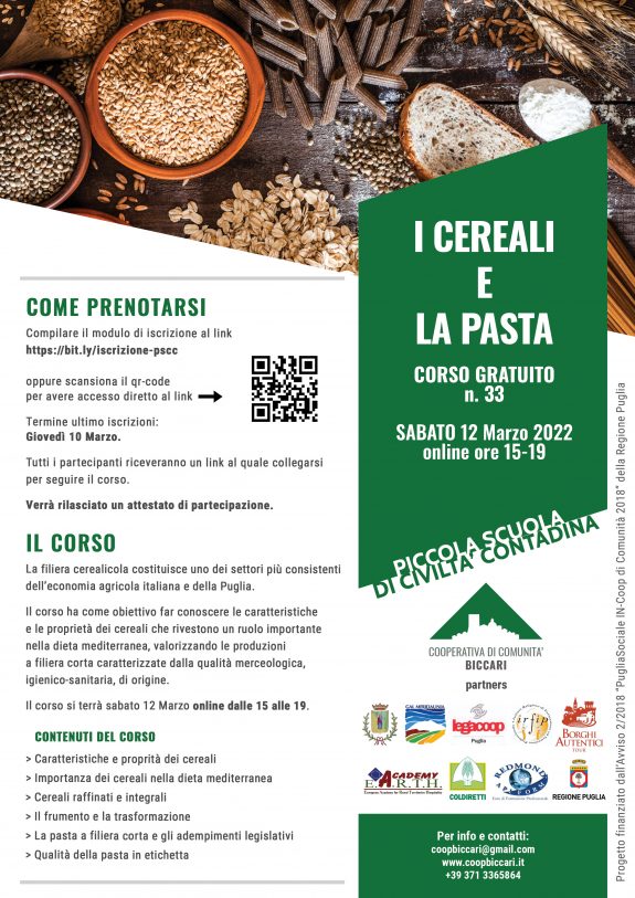 Corso n.33-Cereali e Pasta