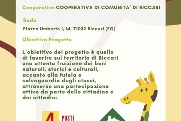 Coop Biccari – COMUNITA’ RESPONSABILI E ACCOGLIENTI