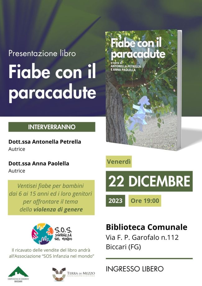 Fiabe con il paracadute – presentazione Biccari